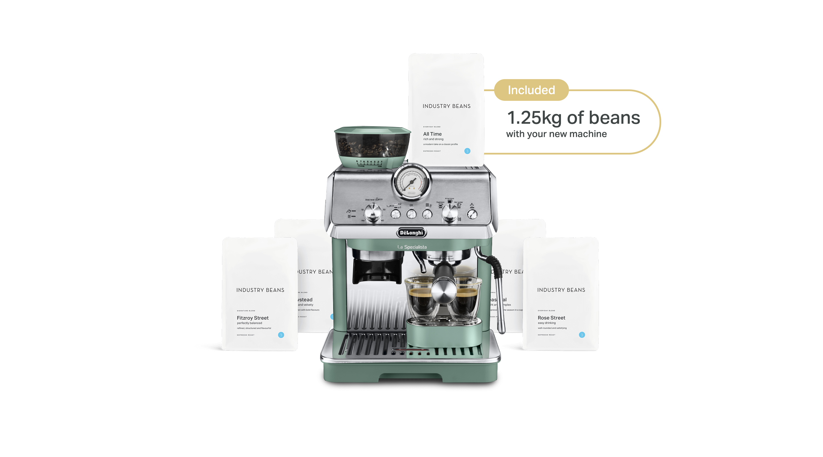 De'Longhi La Specialista Arte Coffee Machine - Green