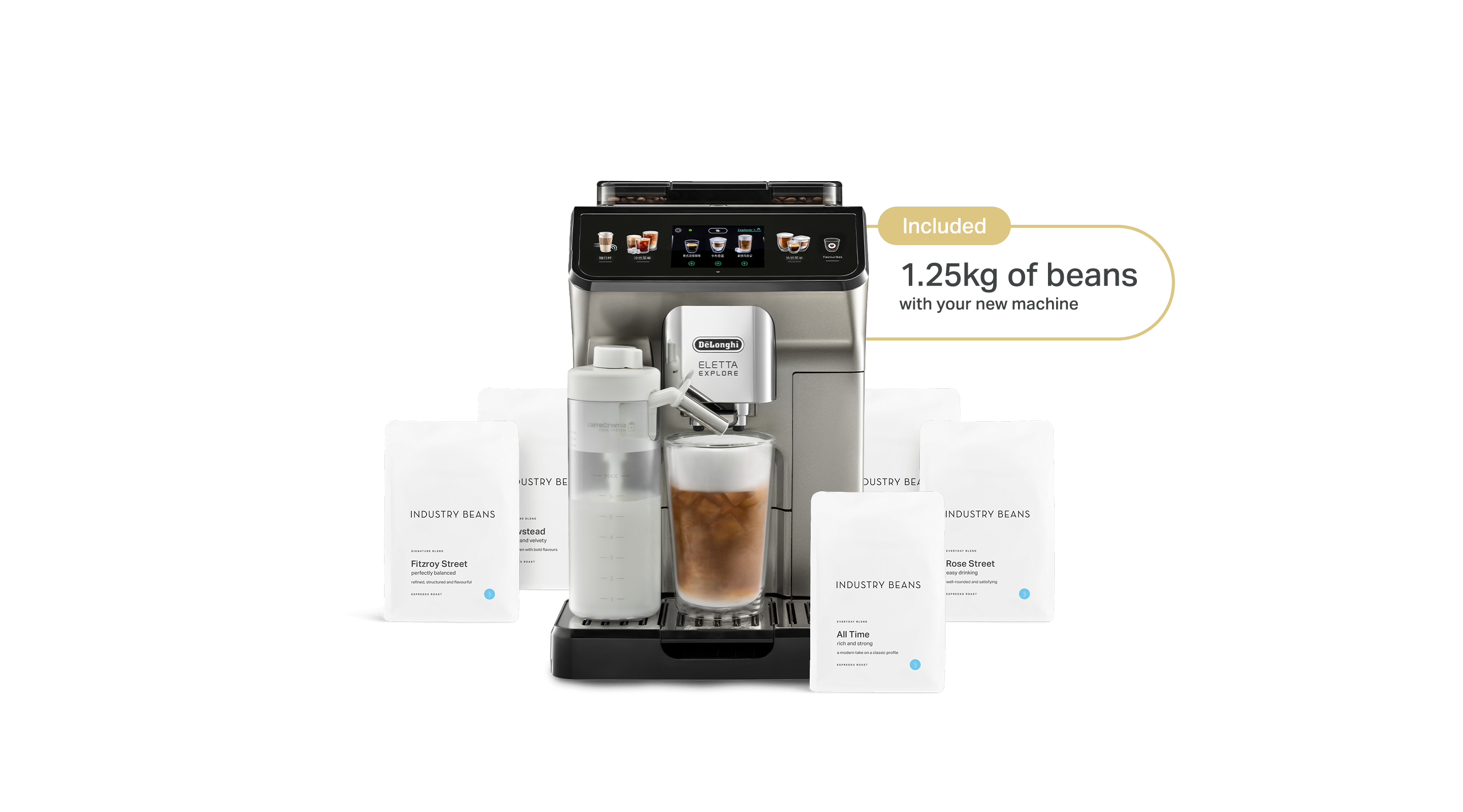 De'longhi Eletta Explore Automatic Coffee Machine with Cold Brew