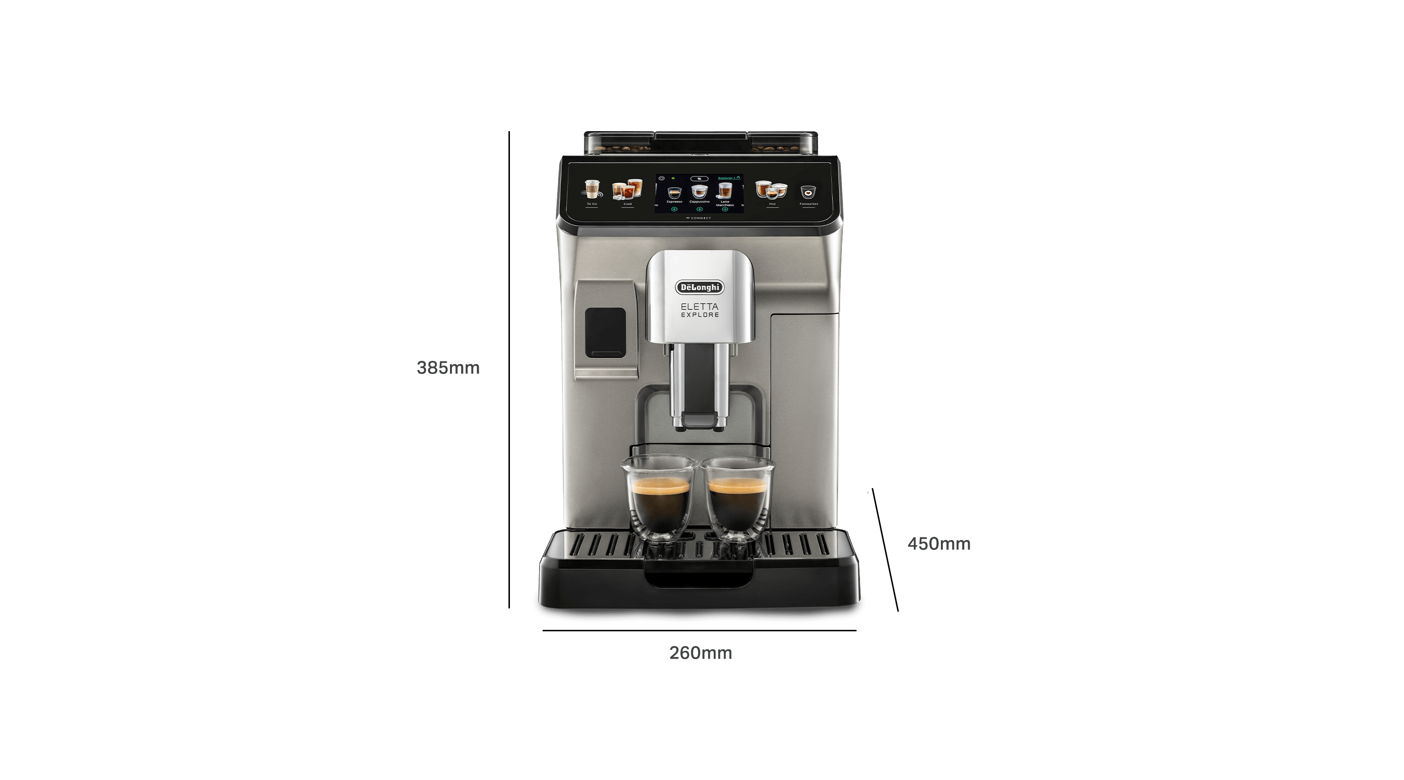 De'longhi Eletta Explore Automatic Coffee Machine with Cold Brew